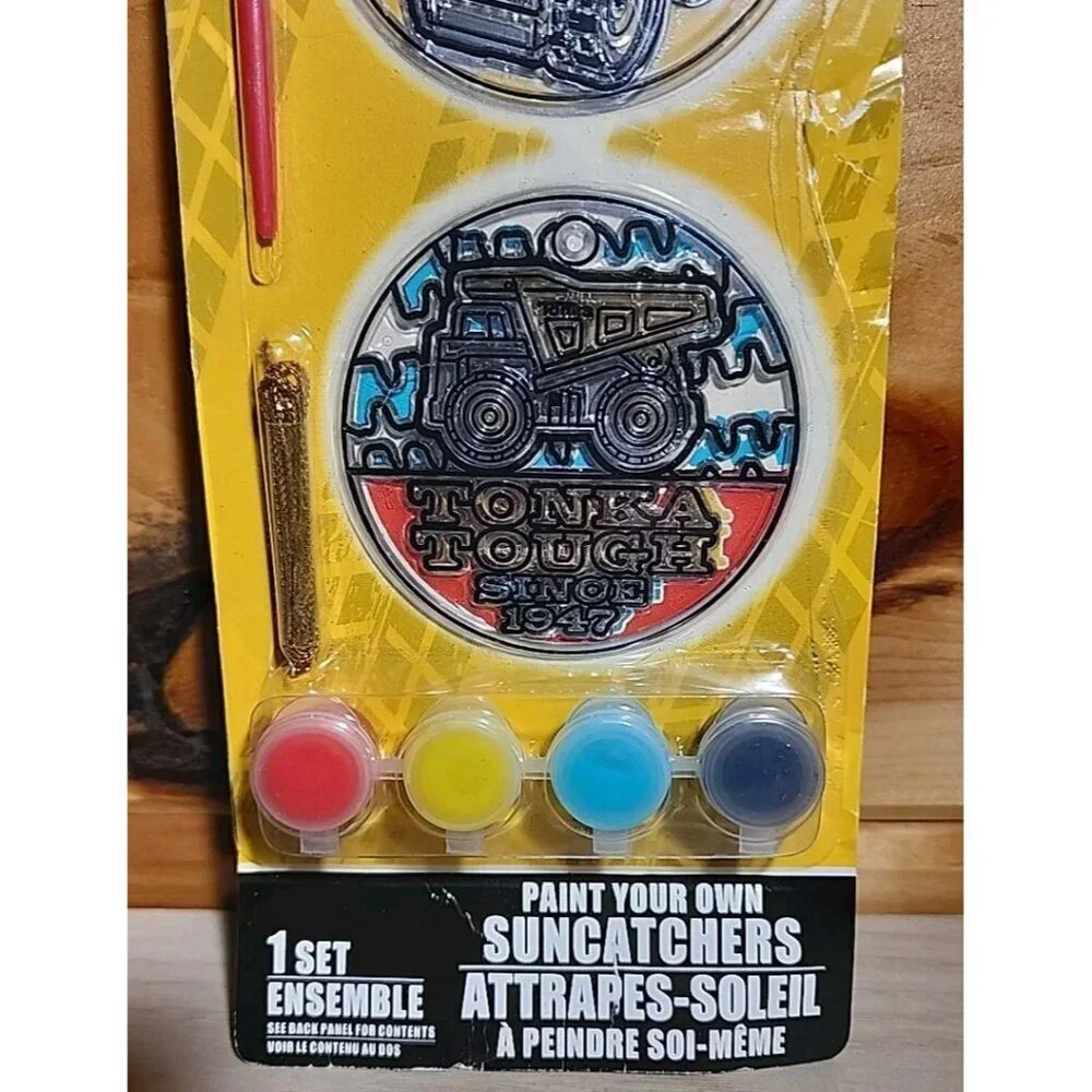 Tonka Trucks Paint & Display Your Own Suncatchers 3+ Paint Brush Incl Kid Crafts